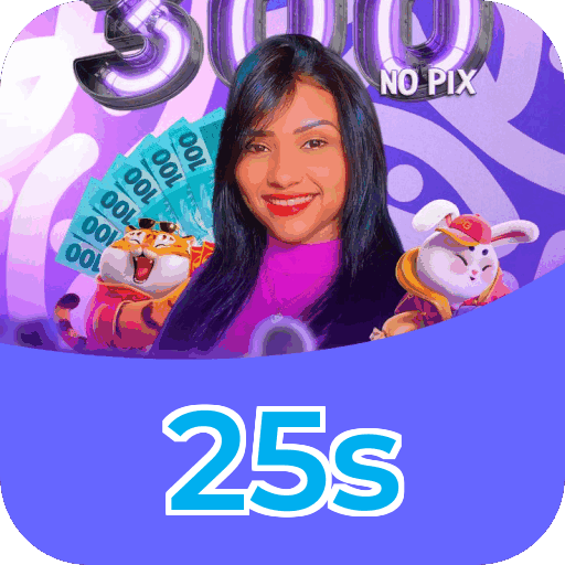 Interface do aplicativo 25s mostrando jogos disponíveis no iOS e Android